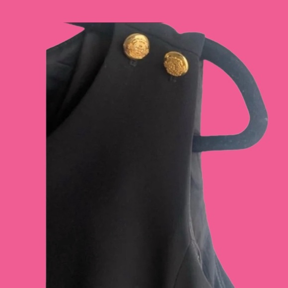 Talbots Dress Women’s Black Midi Classic Gold Buttons - Picture 7 of 7